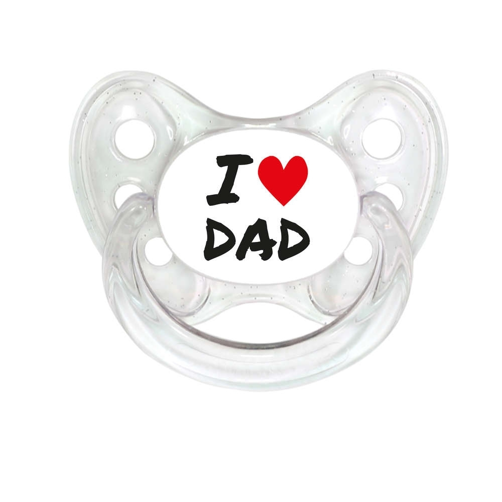 Schnuller I love Dad Transparent