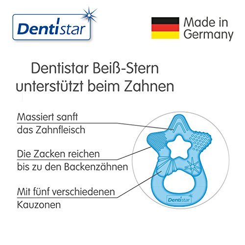 Infografik Beißstern, massiert das Zahnfleisch, mit 5 Strukturen